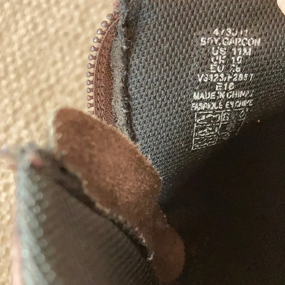 LANDS END All Weather Zip Pull On Suede Leather Toddler Boots Brown Size 11